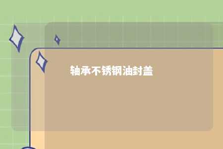 轴承不锈钢油封盖 